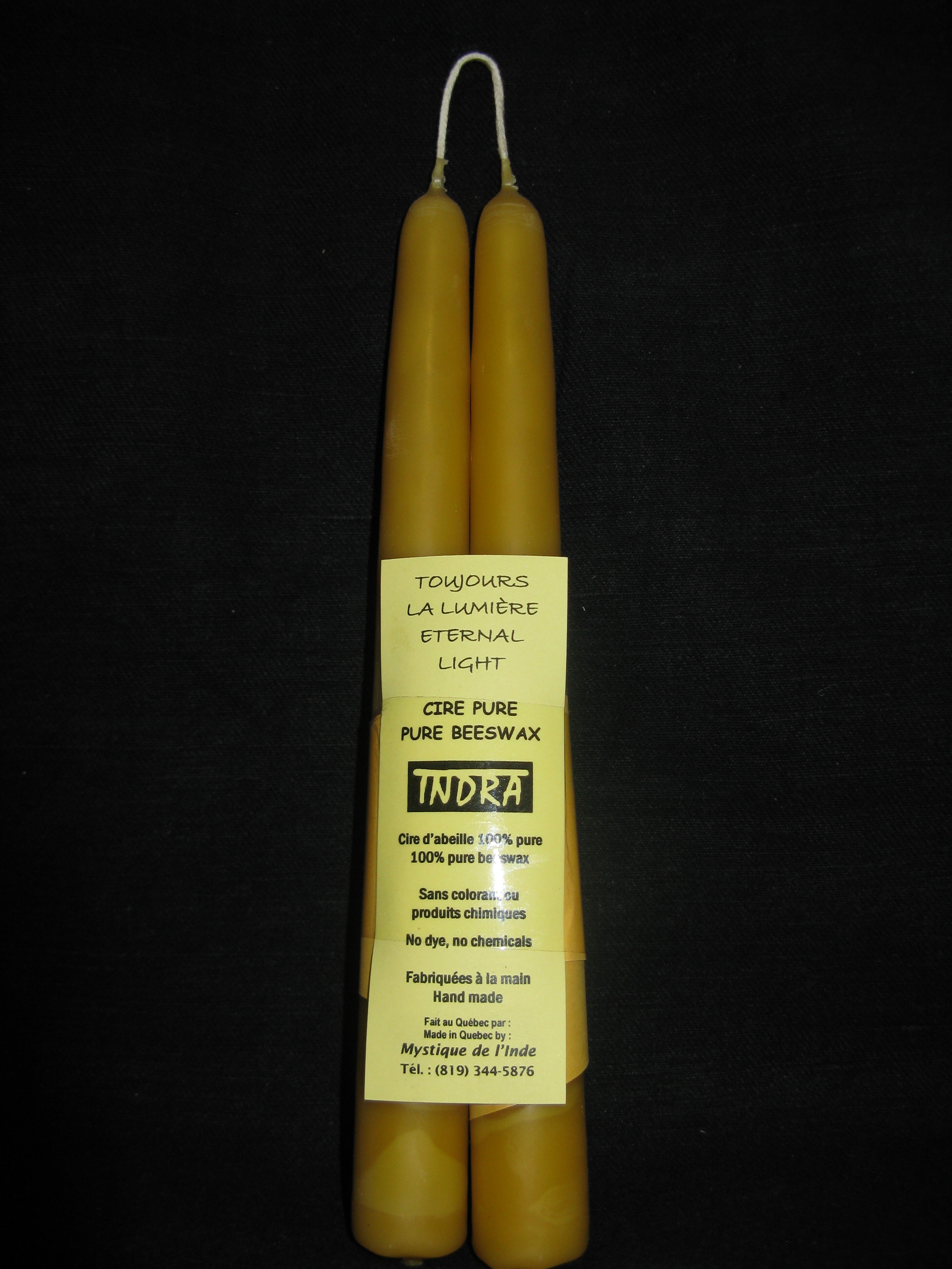 11 Inch Handmade Beeswax Taper Candle ( 1 Pair)