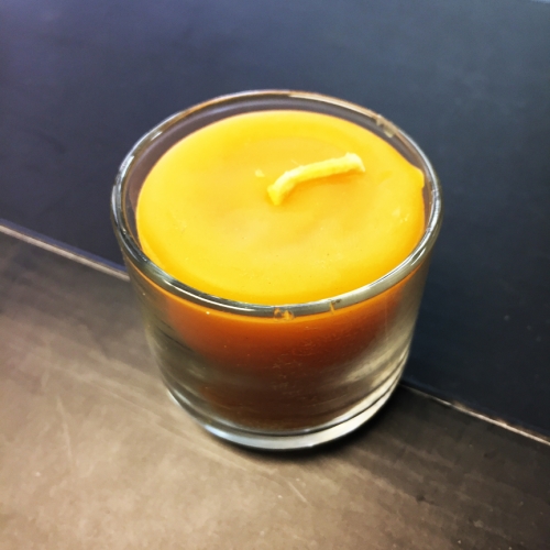 Handmade Beeswax Candle with Glass Lantern