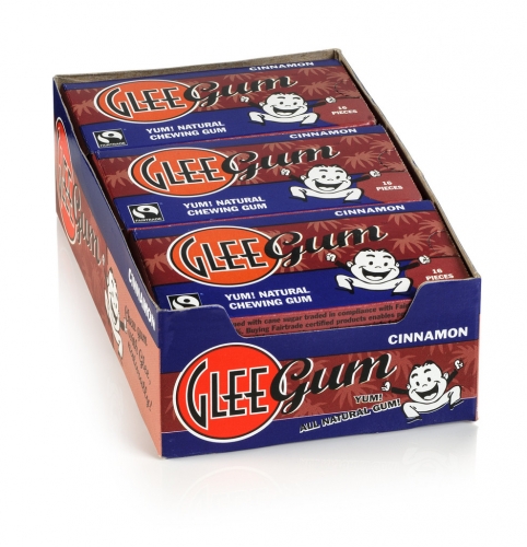 Cinnamon Classic Glee Gum - Made with Natural Ingredients Box of 12 Pack