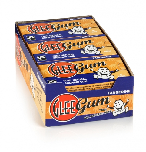 Tangerine Classic Glee Gum - Made with Natural Ingredients Box of 12 Pack