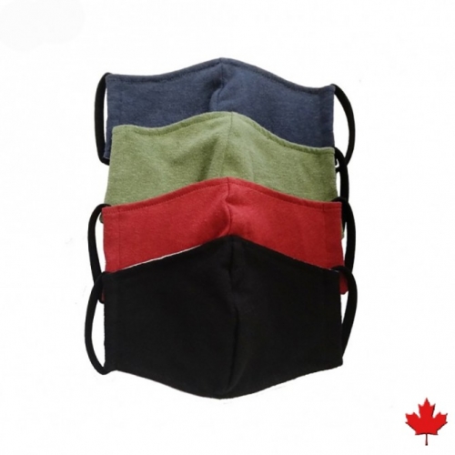 Comfort Shaped Hemp and Organic Cotton Eco-Friendly Facial Mask - 2 layers - Washable and Reusable